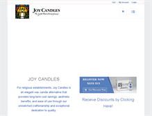 Tablet Screenshot of joycandles.com